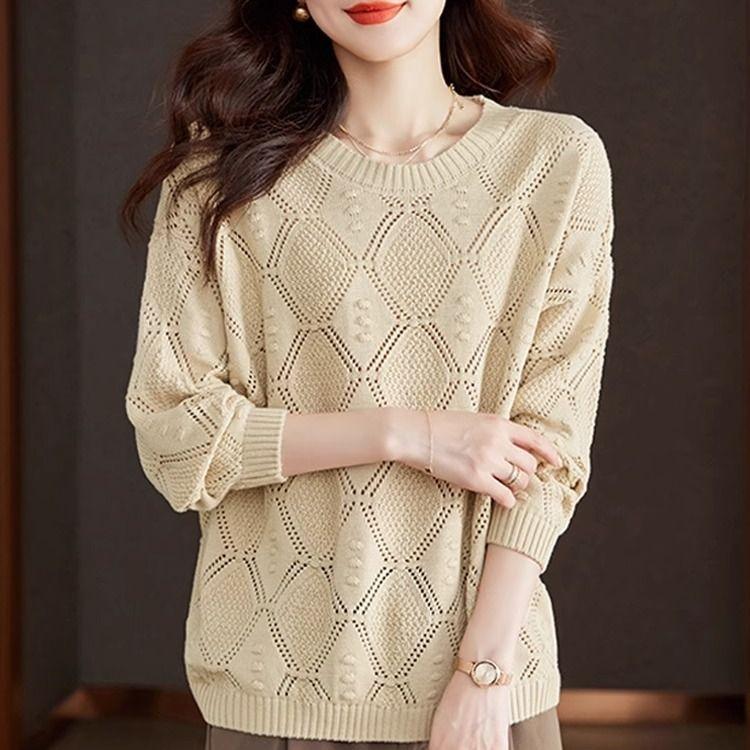 Весенняя тонкая базовая рубашка, верхняя часть, весенняя и осенняя базовая рубашка, свободная, весенняя, с длинными рукавами, трикотажная женская