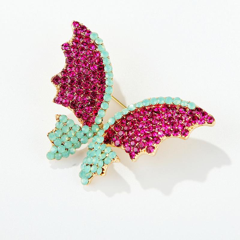 Fashion Insect Butterfly Inlaid Rhinestone Brooches For Women Clothing Coat Accessries Gifts