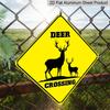2D Flat 1pc, Funny Deer Crossing Sign - Metal Wall-Mountable Deer Warning Sign, Decor - Novelty Decoration with Deer Crossing Sign for Home & Use