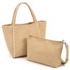 Handbag with Shoulder Bag 50901 [Kitamura] Z-0628 Women's Beige/White