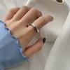 925 Silver-Plated Irregular Plain Ring for Women - Korean Simple & Trendy Design, Non-Fading