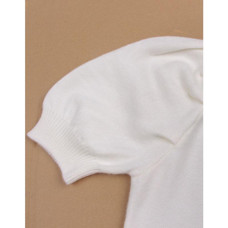 Женский свитер с круглым вырезом и короткими рукавами, контрастного цвета, осень-зима Love