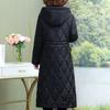 Middle Age Women's Winter Overcoat Hooded 2023 New Casual Thick Warm Long Parkas for Women Winter Jackets