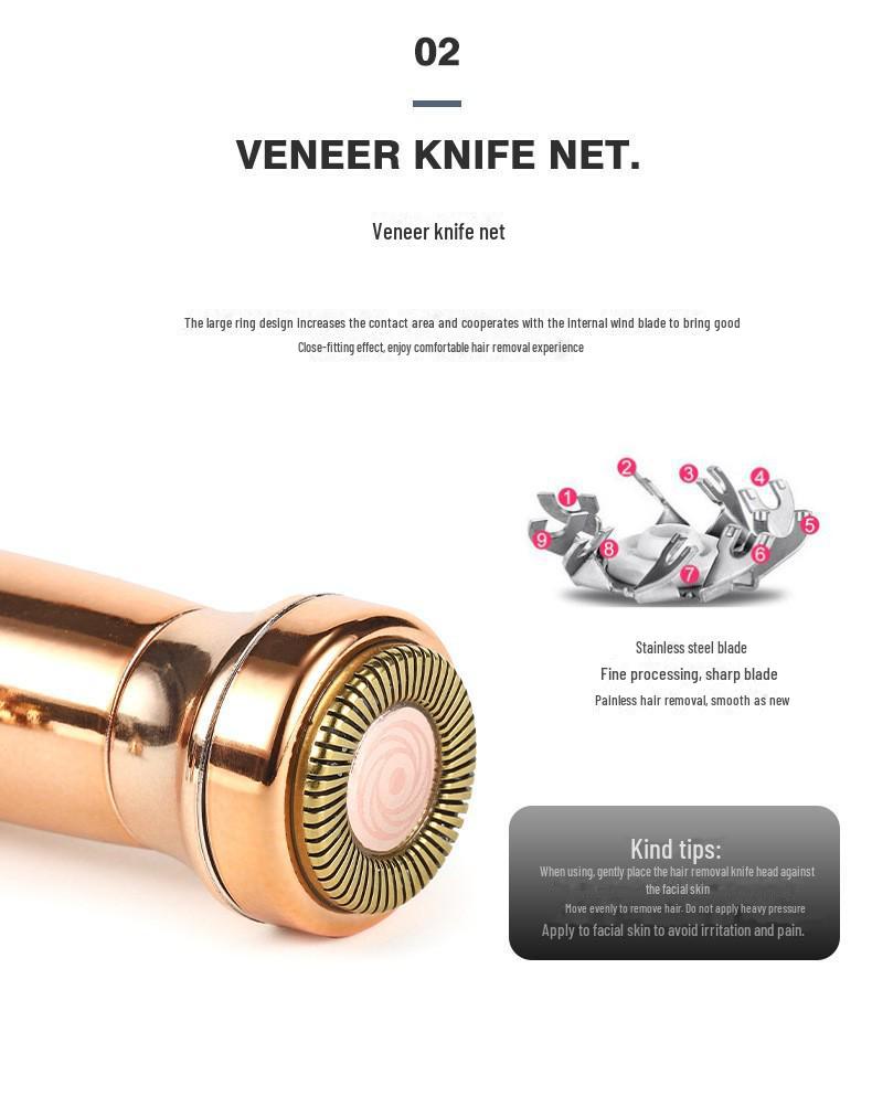 Электрический прибор для удаления волос для женщин: Лицо, губы, нос, подмышки и интимные зоны с мини-триммером для бровей