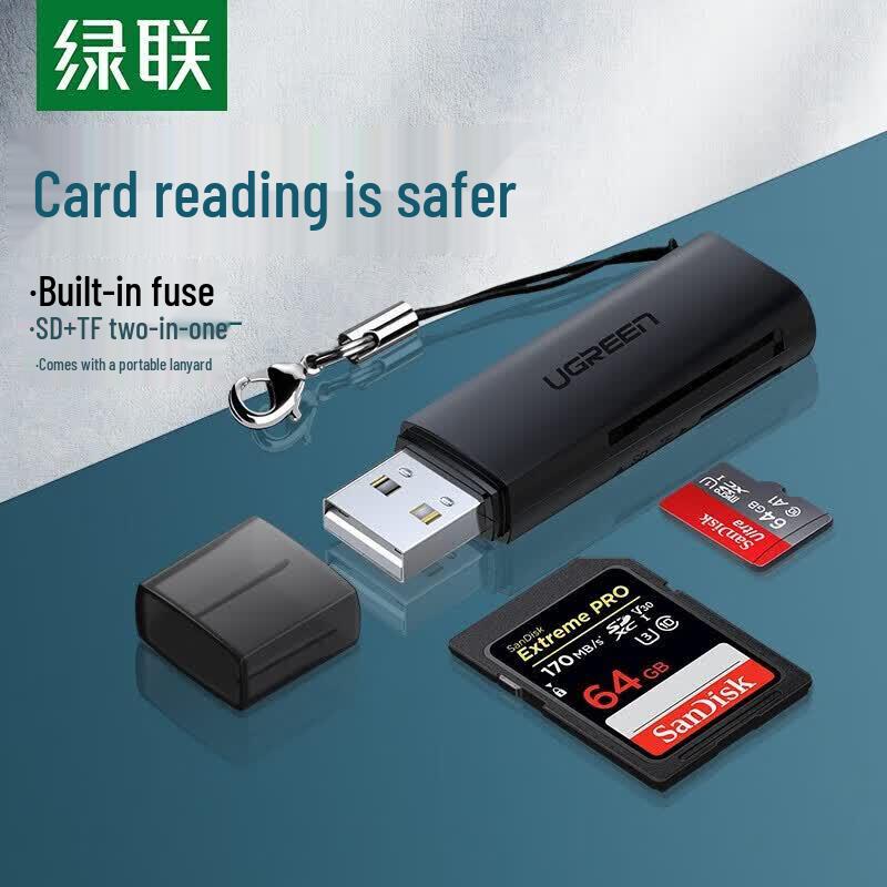 UGREEN USB 2.0 2-in-1 SD/TF Card Reader