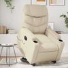 VidaXL Electric Massage Recliner Cream Faux Leather 3204680