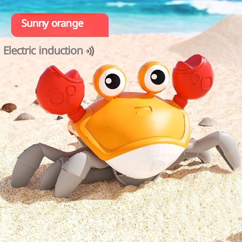 Induction Escape Crab Electric Pets Musical Toys Toddler Crawling Baby Walker Crab Interactive Toys For Children Gifts