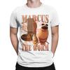Новая футболка Marcus The Worm Fun Emoji 100% Хлопок Ретро С круглым вырезом Унисекс Уличная рубашка с принтом оверсайз топ