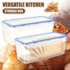 1pc 1.6L Capacity Airtight Food Storage Container Reusable Food Storage Box Flip Top Bread and Kitchen Organizer Multi- Function