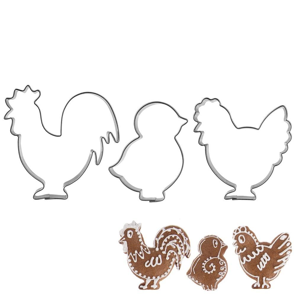 3x Праздничные Пасхальные Вырубки Формочки для Вырезания Печенья