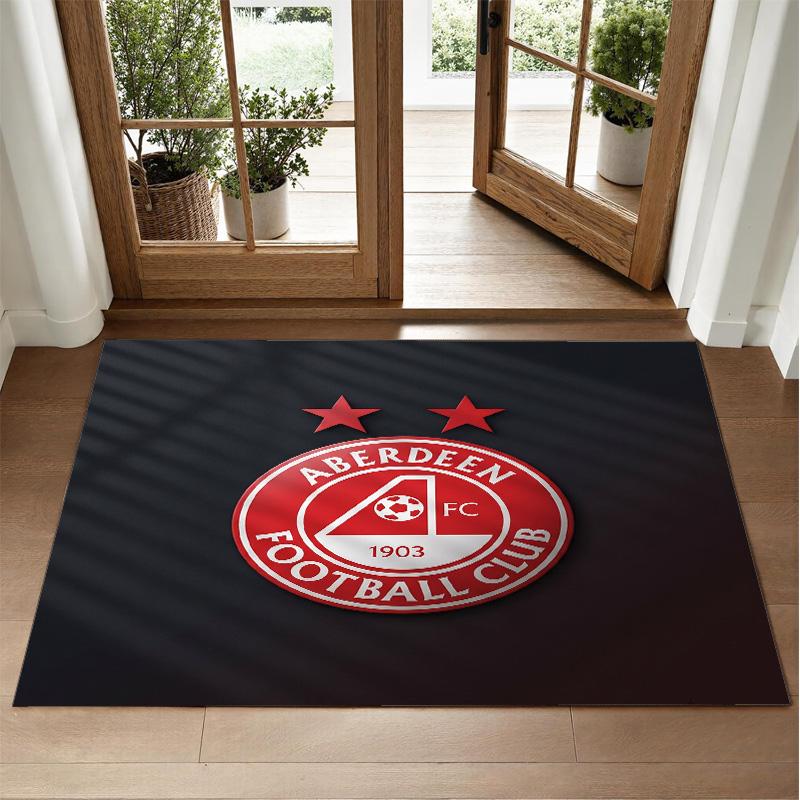Aberdeen FC Design Crystal Velvet Rug Soft Decorative Mat for Bedroom Entrance