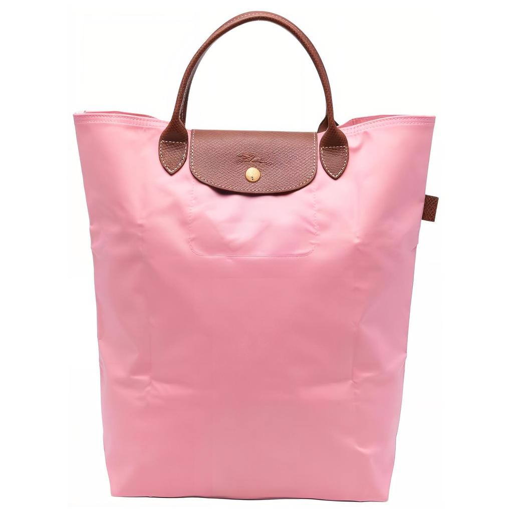 Longchamp Le Pliage Medium Handbag With Gold Fastening Women Handbags Cotton-Candy 10168089P92