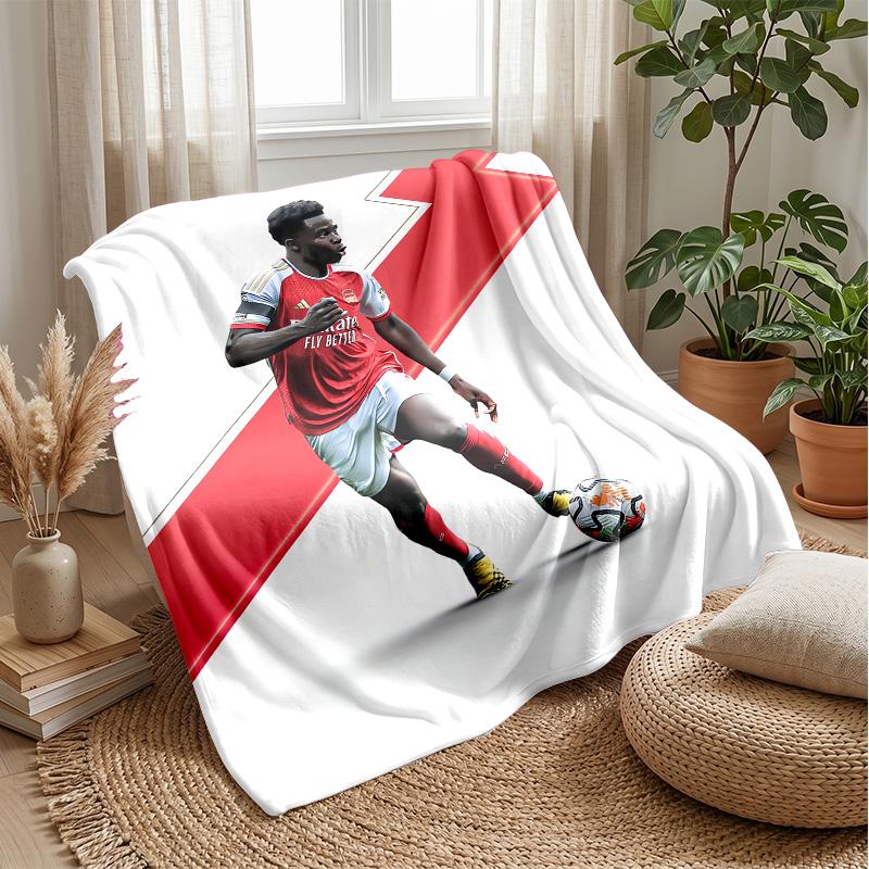 Bukayo Saka Theme blanket Soft Flannel Blanket Plush Throw Blanket Cozy Sofa Bed Blanket for Home Decor