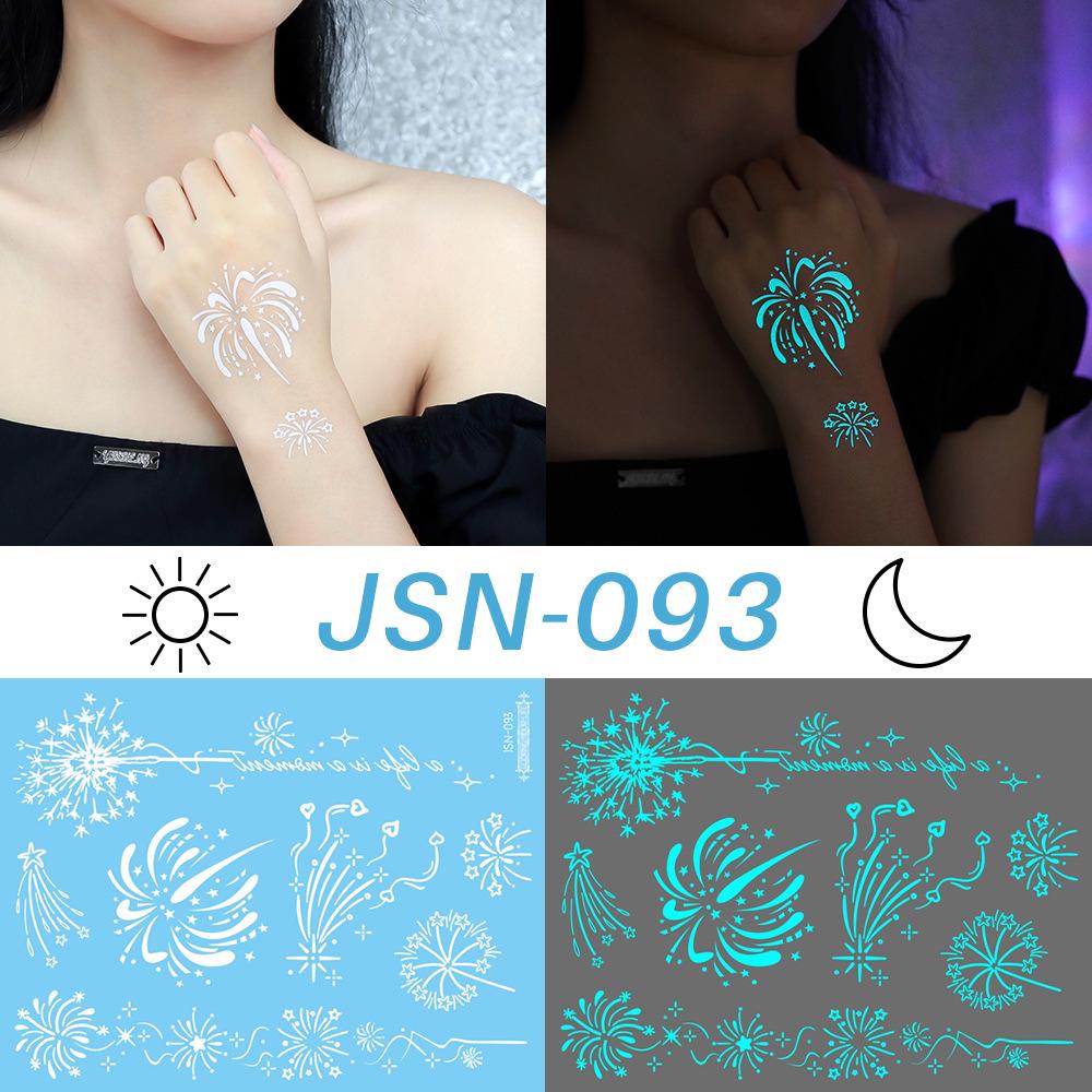 Rikaron Luminous White Henna Mandala & Butterfly Tattoo Stickers - Waterproof.