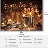 2024 С Новым годом фон ткань Новый год подвесная ткань вечерние украшения фон баннер ткань
