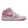 Кроссовки Air Jordan 1 Mid GS День Святого Валентина 2023 Детские Розовый Коралловый-Песочный Пустынный-Ягодный DQ8423-616