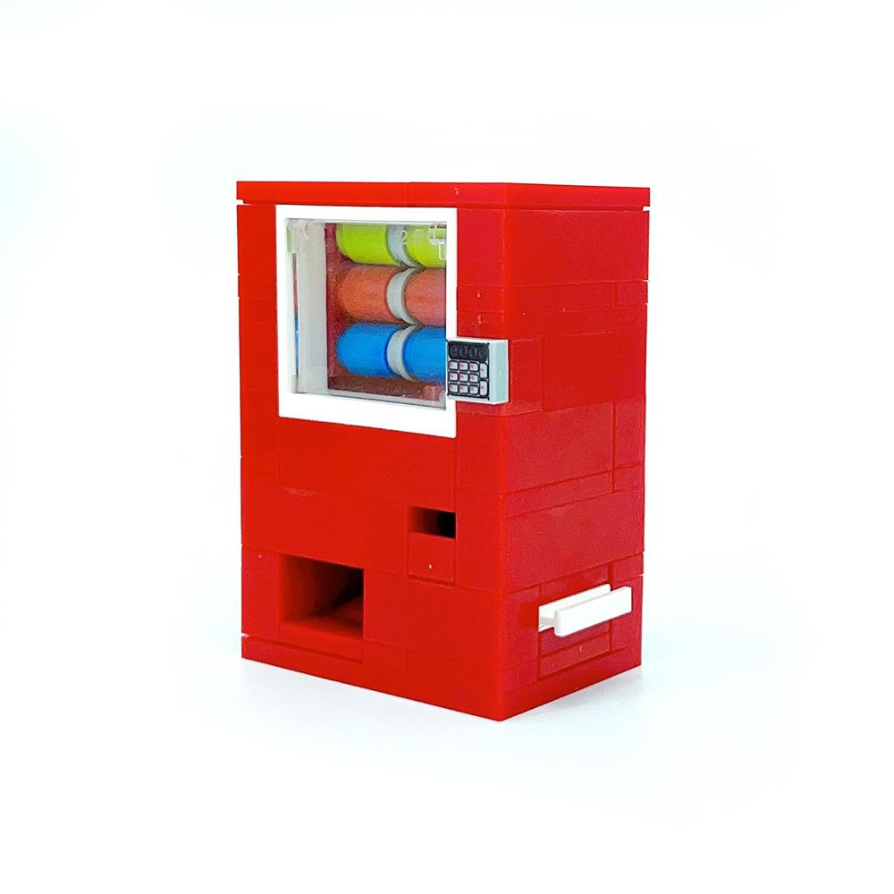 Building Block Beverage Machine Coin Vending Machine Miniature Accessories Small Particles Toy Scene