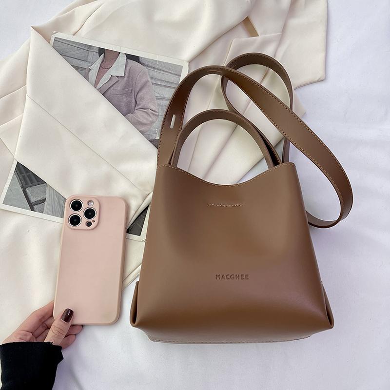 Women Bag Handbag Simple Fashion Shoulder Bag Luxury Messenger Bag PU Leather Bucket for Women Brand Crossbody