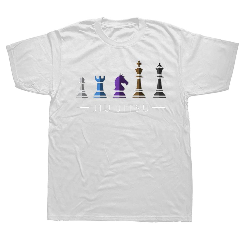 BJJ Бразильское Джиу-Джитсу Шахматный Пояс Футболки Бойца Графический Хлопок Уличная Одежда Короткий Рукав Подарки на День Рождения Летняя Футболка