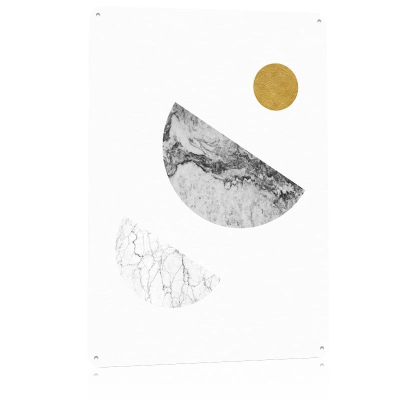The Moon II D Texture Printed Poster Custom Vintage Metal Tin Plate Sign for Wall Art Bedroom Decoration Gaming Decor Room Home
