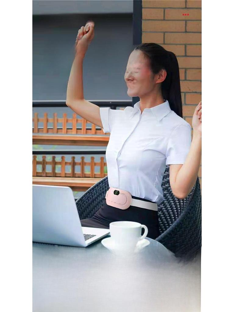 Перезаряжаемый цифровой пояс для согревания матки для девочек: Тепло, массаж и защита талии для облегчения дисменореи