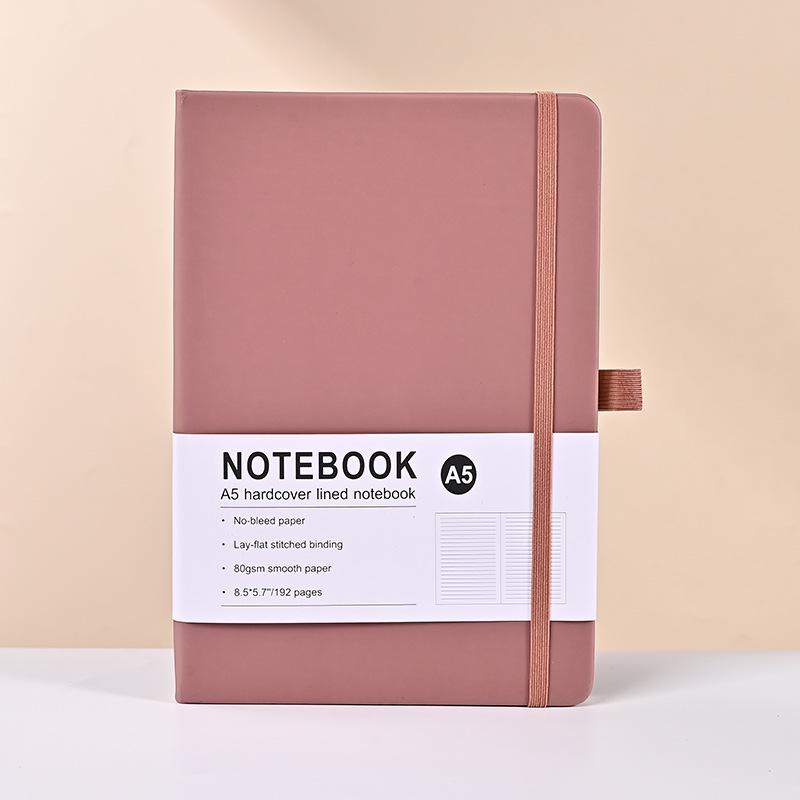 Эксклюзивная записная книжка на завязках из искусственной ПУ кожи - издание «Макарон» с линованными страницами цвета слоновой кости