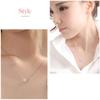 PLUSTER 925 Sterling One 1 Carat Adjustable One Cubic Подарочный набор на день рождения Женское ожерелье, серебро, часть, цепь, 45 см, длина, часть, аксессуар,