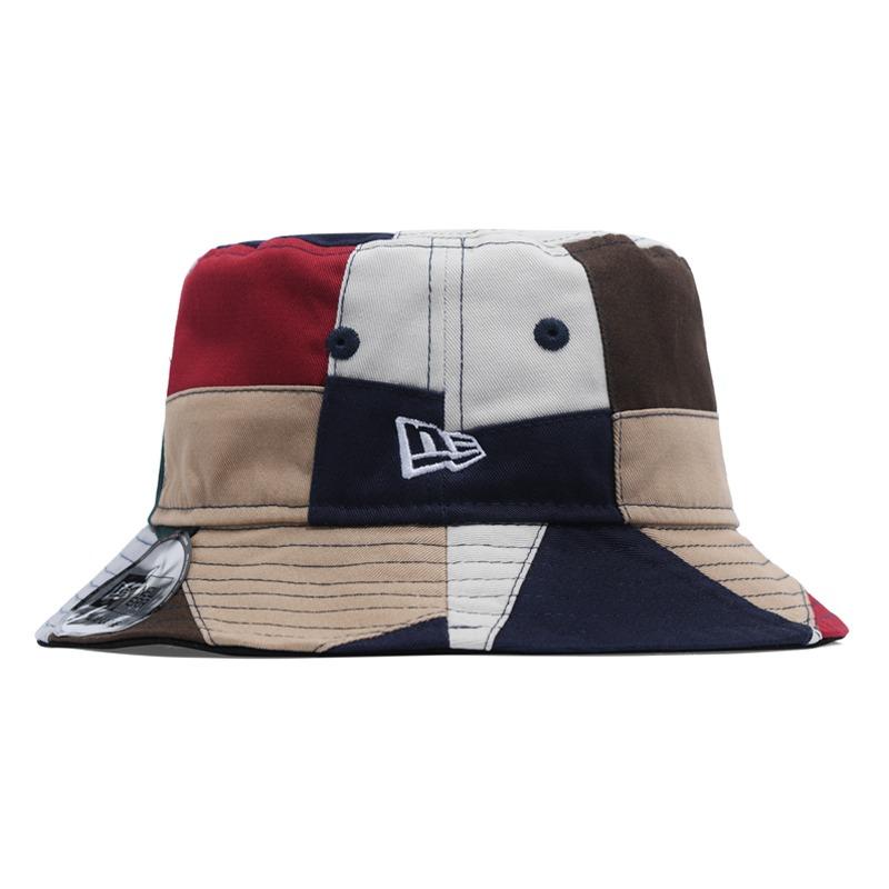 New Era casual patchwork bucket hat Multi color American version No tag required Asian version Japanese version does not need tags Korean 12286381