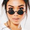 UV400 Protection Small Round Sunglasses Punk Eyewear for Party/Beach/Travel/Streetwear