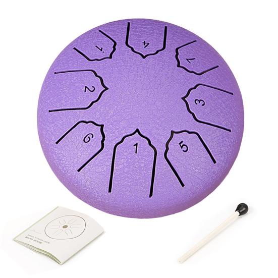 Rain Drum for Outside Garden 4 Inches 8 Notes Steel Tongue Drum Meditation Rain Chime Musical Instruments Mini Handpan Drums