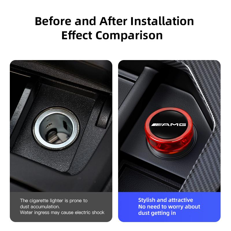 Car Cigarette Lighter Dust Cover Dustproof Cap Plug For Mercedes Benz AMG A B C E G CLA W211 W203 W204 W210 W124 C200 C230 C260