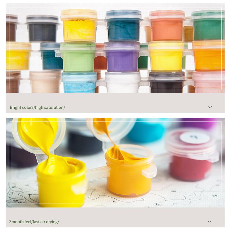 RUOPOTY With DIY Frame Animals DIY Painting By Numbers Handmade Oil Painting Kits Acrylic Picture Canvas Painting For Wall Art