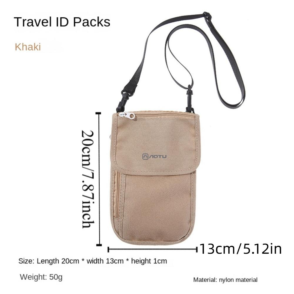 Нейлоновый дорожный шейный чехол Дорожные аксессуары Кошелек для паспорта Чехол для документов Регистрация на рейс в самолете