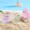 10/20Pcs Luminous Mini Resin Marine Animals Glow In The Dark Cute Sea Otter Animals Small Miniature River Otter Figures For Diy