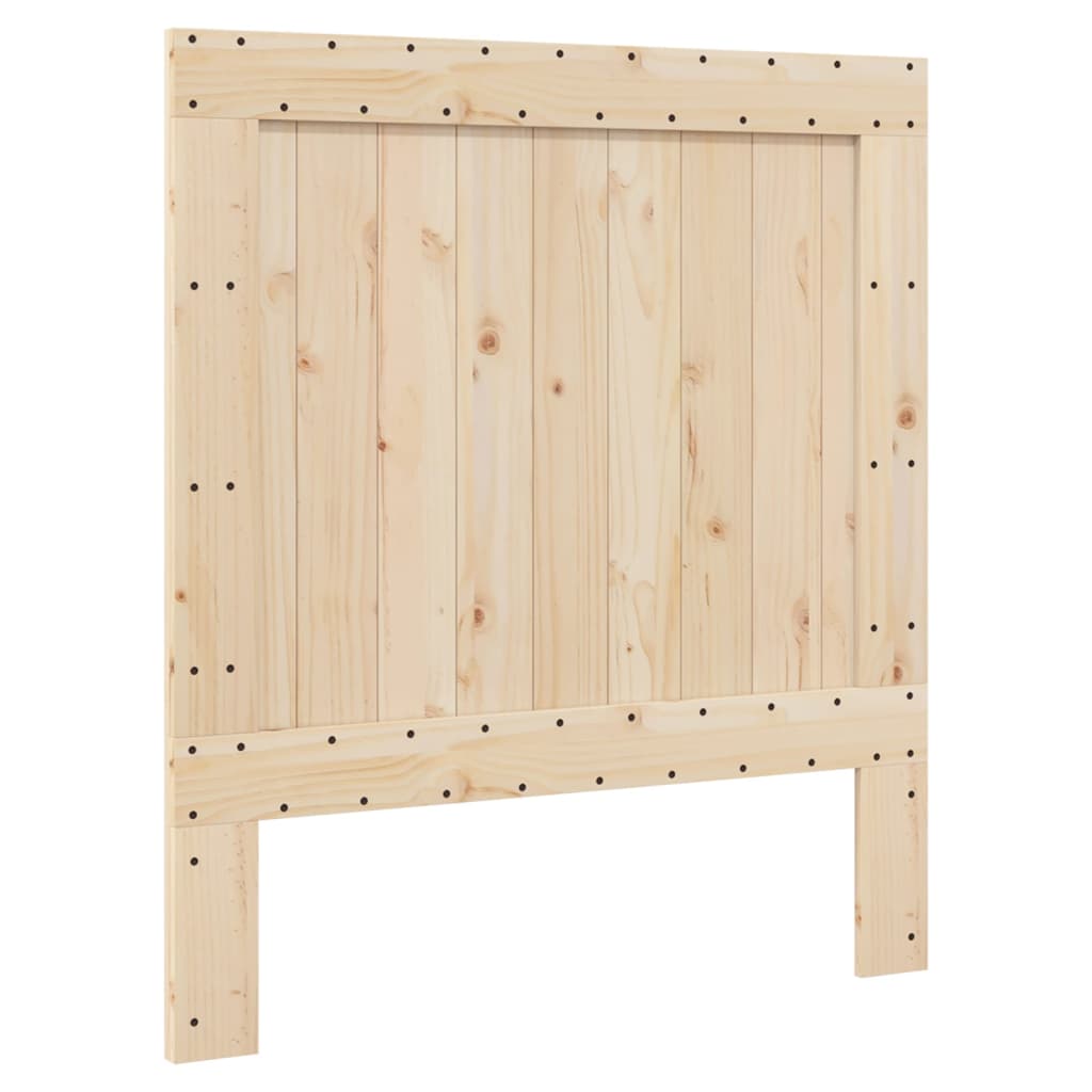 Solid Wood Bed with Headboard Gray 90x200 cm Pine