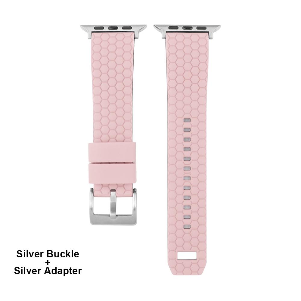 Силиконовый ремешок с сотовой текстурой для Apple Watch Band 45мм 44мм 41мм 40мм 42мм Браслет для iWatch Series 7 6 SE 5 4 3 Ремешок для часов