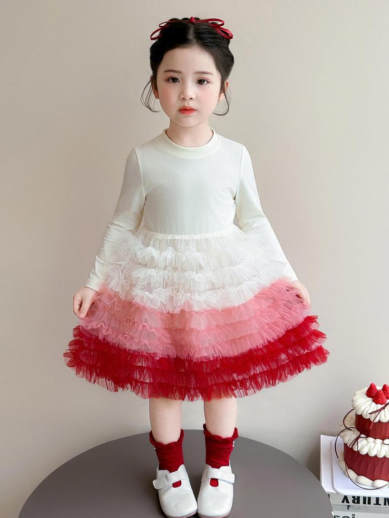 Spring Girls' Cat Denim Princess Dress Set - Baby Puffy Skirt Two-Piece