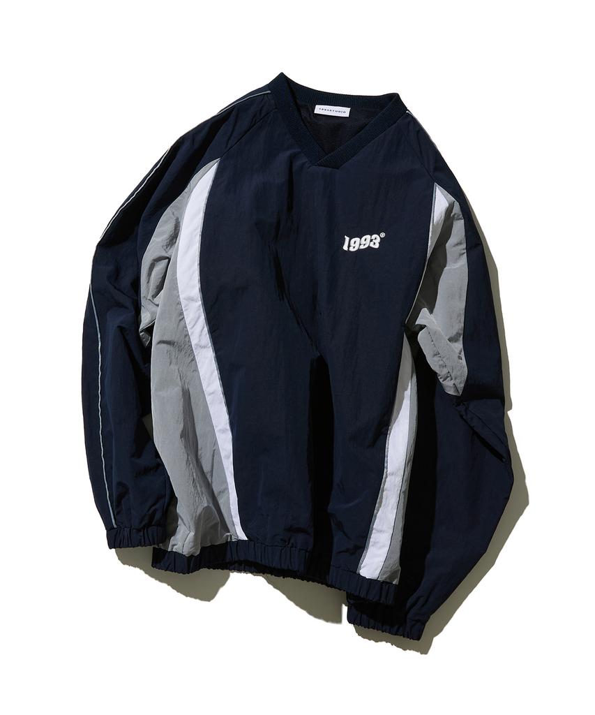 1993STUDIO Vintage Piping Windbreaker_Navy