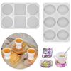 Silicone Coaster Resin Molds 6 Cavity Deep Round Epoxy Mold Large Reusable Silicone Coaster Molds for Resin Art DIY