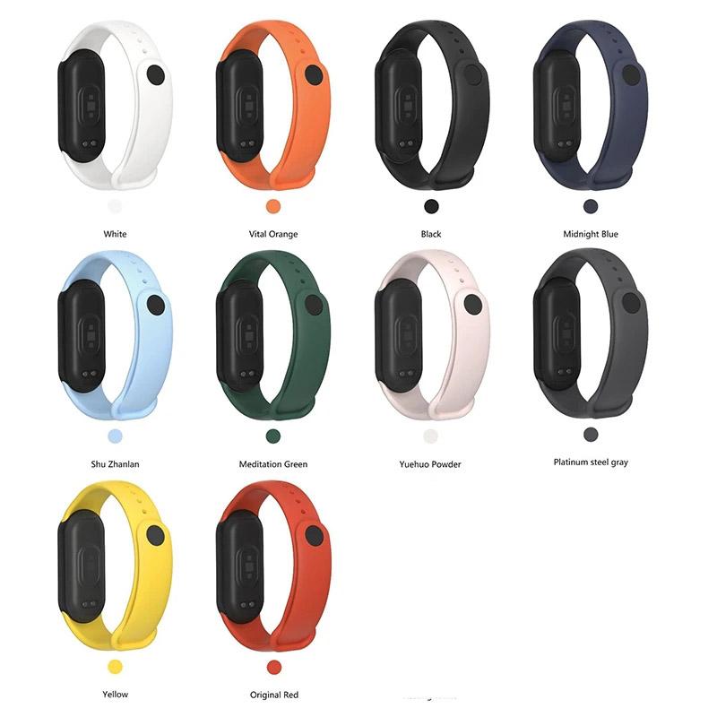 Ремешок LUJING для Xiaomi Mi Band 8, силиконовый спортивный ремешок, раздвижной демонтажный браслет для Mi Band 8, NFC браслет, аксессуары для умных часов