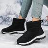 Ladies' Winter Fashionable Anti Slip Wear-resistant and Warm High Top Cotton Shoes with Added Fleece Outdoor Snow Boots