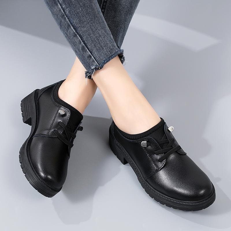 New Women Oxford Shoes Flats Casual Shoes Pu Leather Round Toe Flat Heel Business Shoes Korean Black Sneakers Women Shoes
