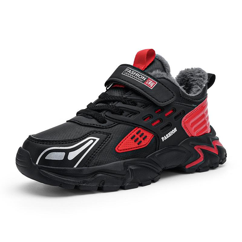 Модная мужская новая спортивная обувь на четыре сезона кожаная сетчатая бархатная нескользящая и износостойкая повседневная спортивная обувь