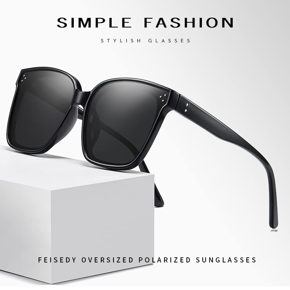 FEISEDY Women's Large Polarized Sunglasses with UV400 Protection for Driving, B1068