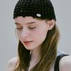 Slowslowly No.232 / Lily Punching Short Beanie _ Black