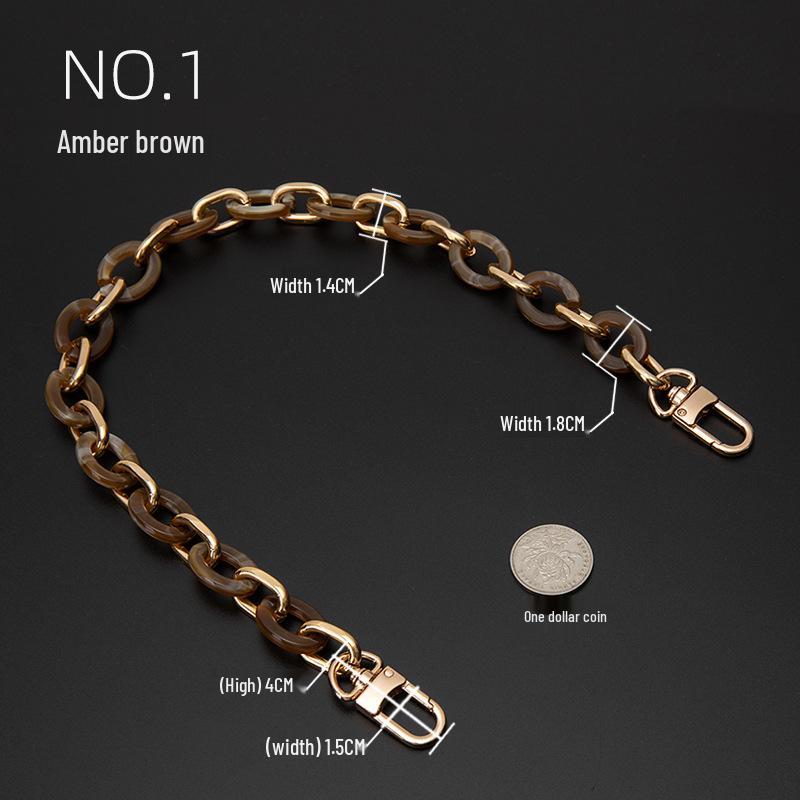 Decorative Chain Shoulder Bag Strap with Charms - Crossbody Underarm Chain Accessories