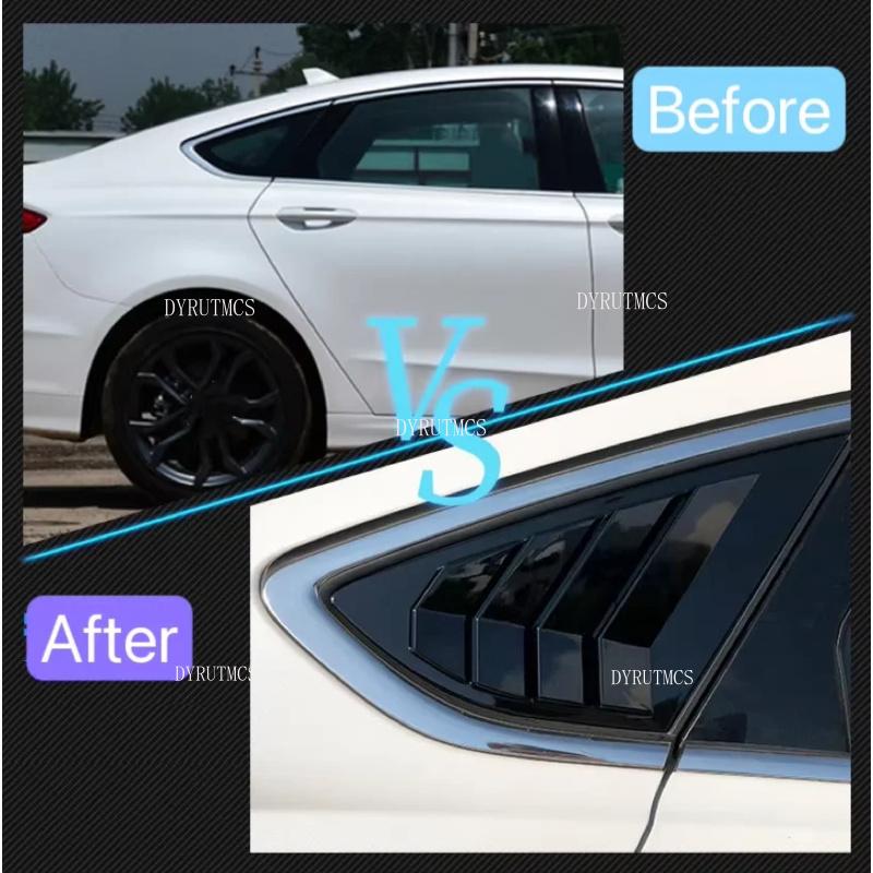 Автомобильная задняя решетка боковой оконный затвор для Ford Mondeo Fusion Sedan 2013 2014-2018 Декоративная наклейка воздухозаборник ABS Углеродное волокно