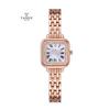 [Tandy] DIA-4041 Diamond Women's Fashion Square Watch Design Metal Bracelet Watch Rose Gold,Korean Popular Watches