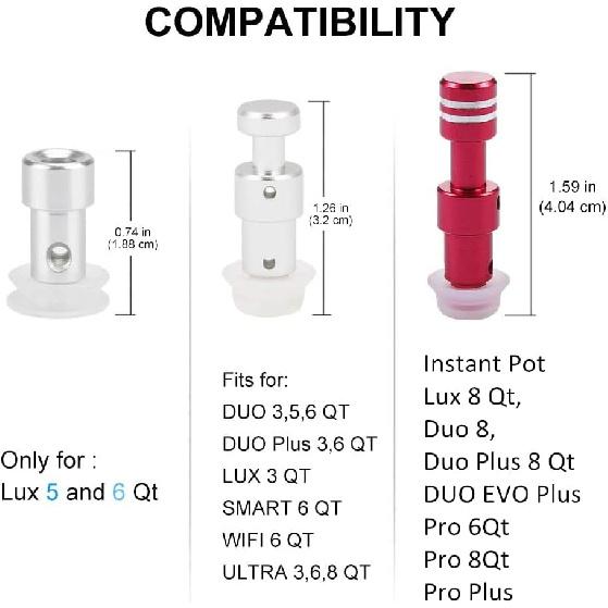 Original Float Valve for tant Pot Pro 6 Qt 8Qt, Pro Plus, Duo Evo Plus 60, Lux 8 Qt, Duo 8, Duo Plus 8 Qt Replacement Float Valve for tant Pot with