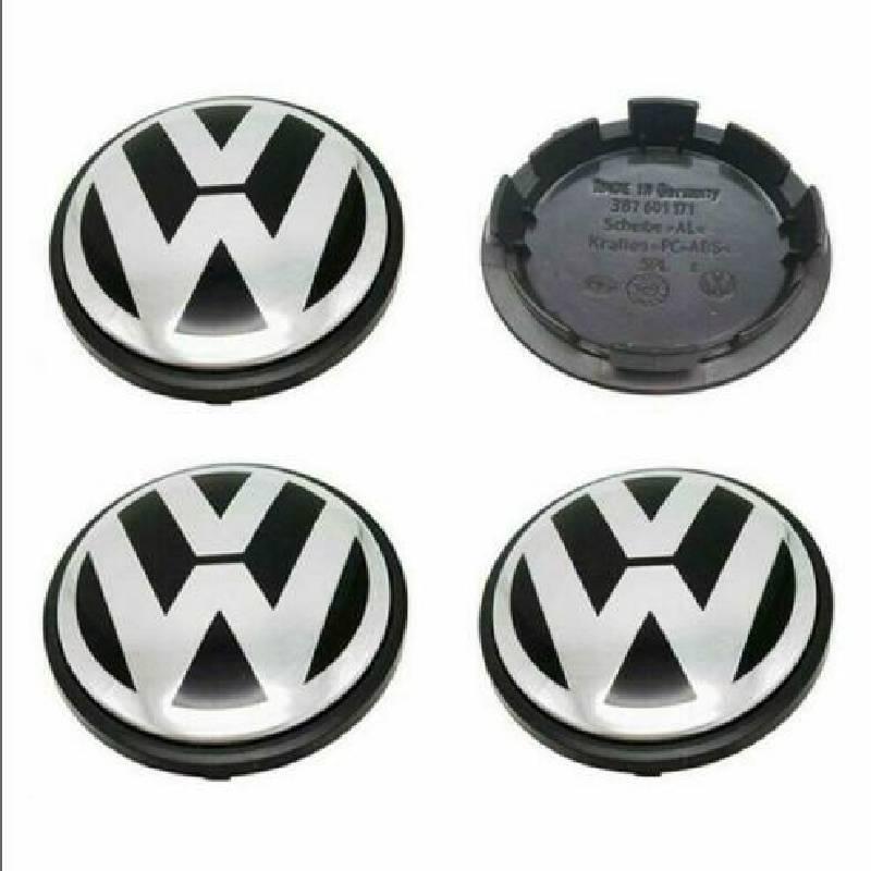 Volkswagen Hub Cover 2.6in High Gloss Finish Strong Abs Plastic Perfect Replacement For Lost Badges